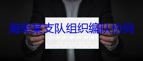海军某支队同训练组织编队协
